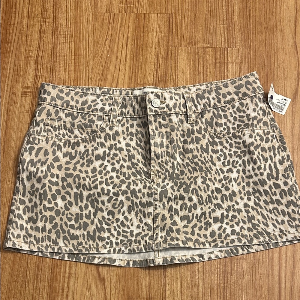 NBD Animal Print Mini Skirt